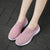 Women's Pink Knit Slip-On Sneakers