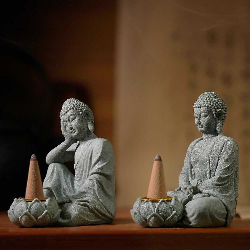Meditating Buddha Incense Burners