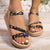 Women's Braided Floral Strap Sandals