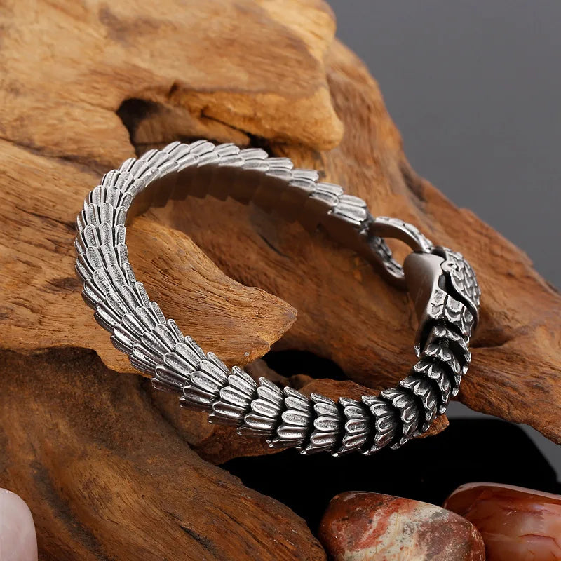 Oxidized Snake Bracelet